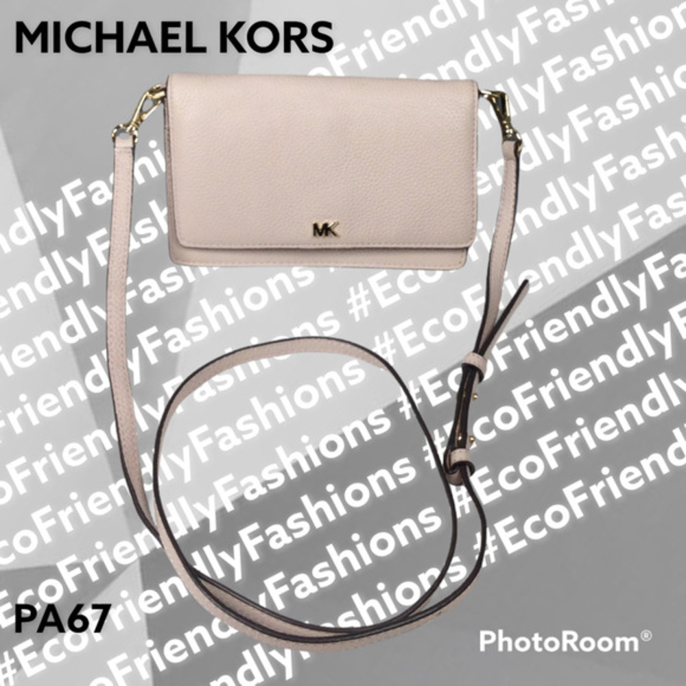 Michael Kors Pebbled Leather Convertible Crossbody- Soft Pink